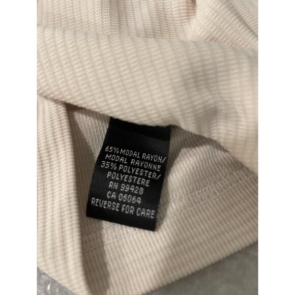 Bugatchi Shirt Mens Large Beige Modal Blend Long Sleeve Textured Knit Crewneck - Picture 5 of 9